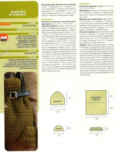 Шапка и сумка крючком